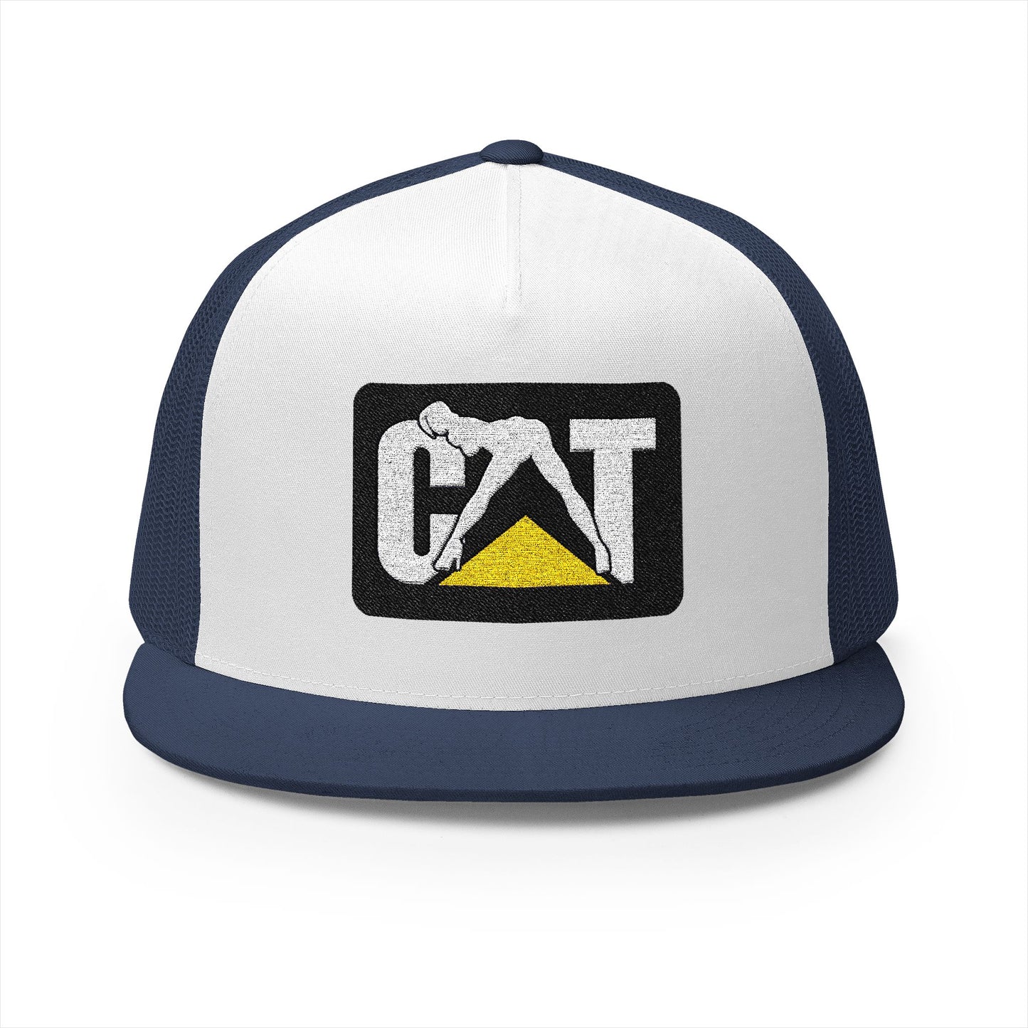 Cat Girl Embroidered 5 Panel Trucker Cap