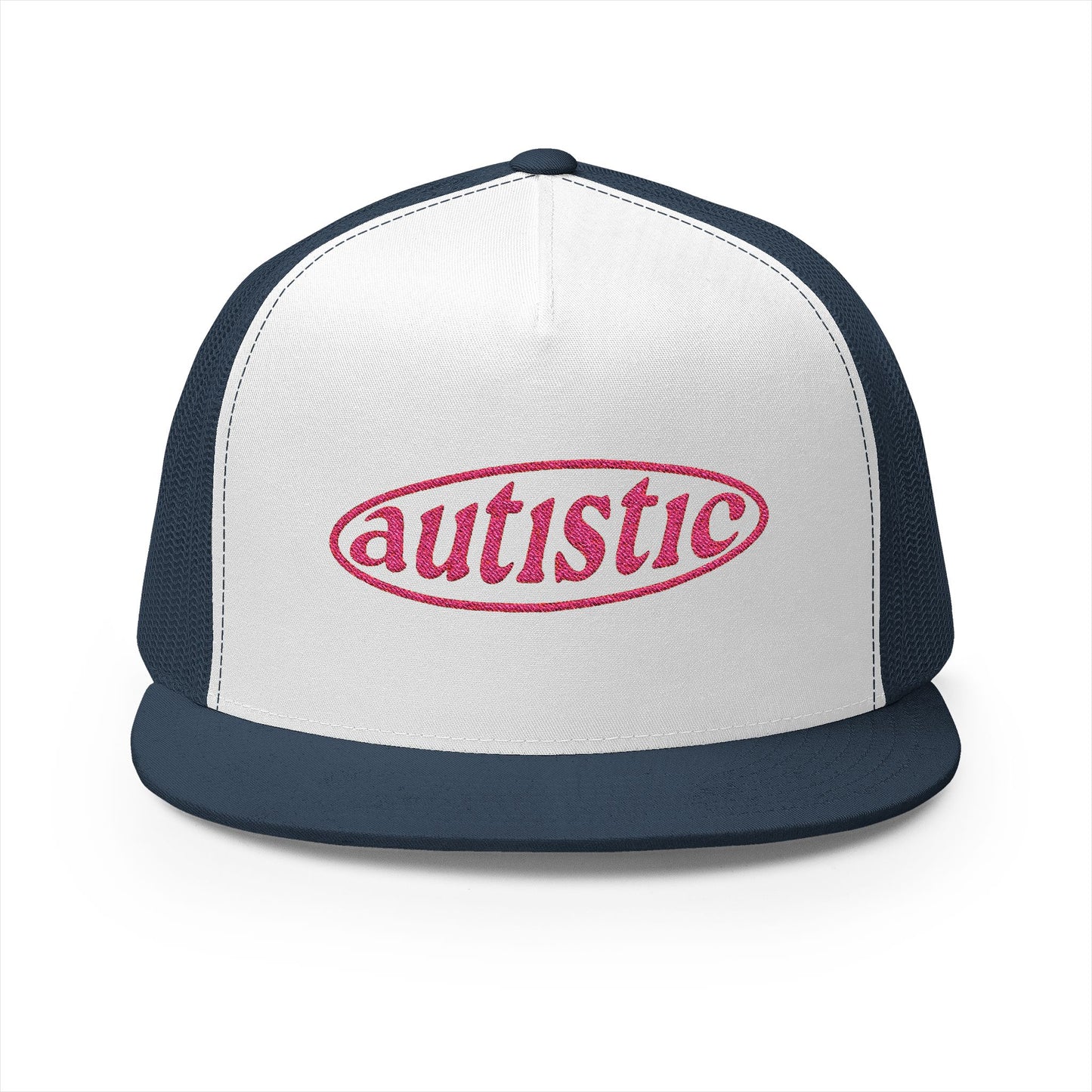 Autistic 5 Panel Trucker Cap (Embroidery)