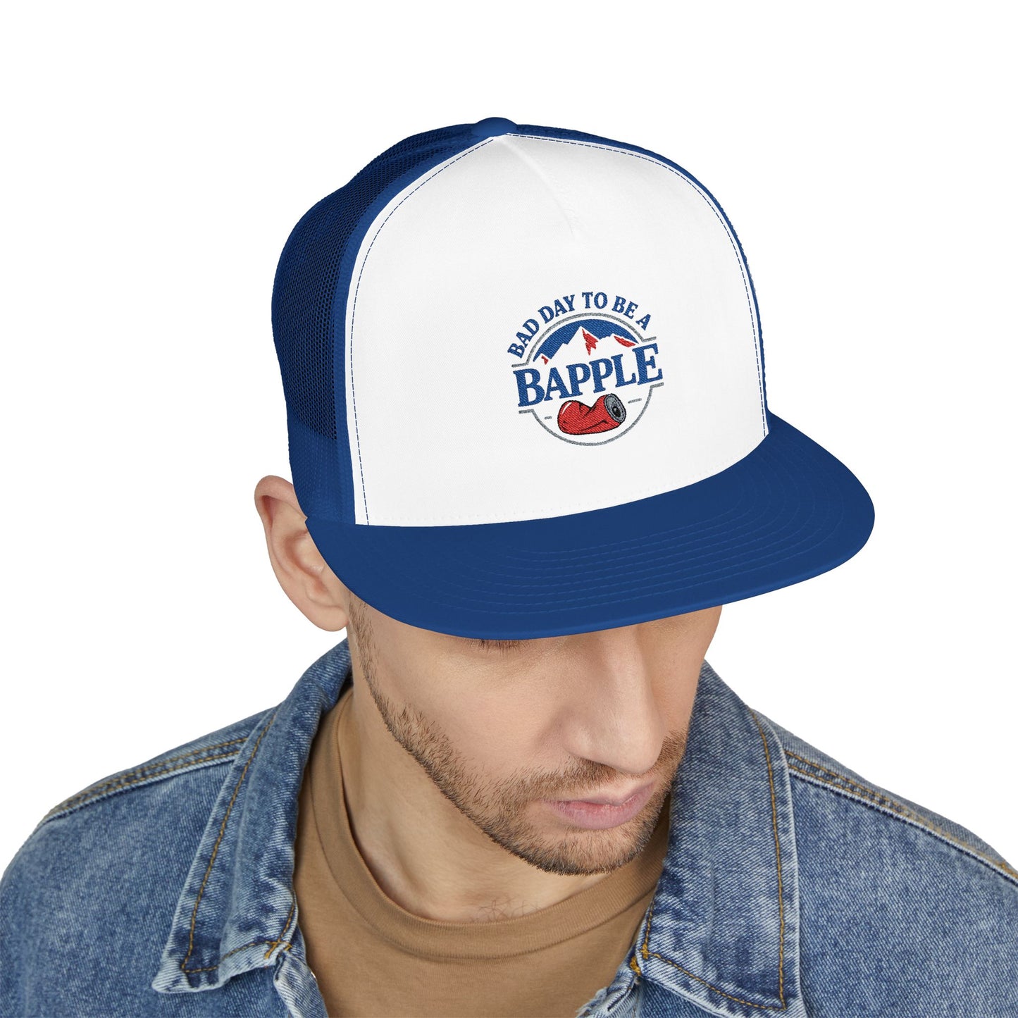 Bapple 5 Panel Trucker Cap (Embroidery)