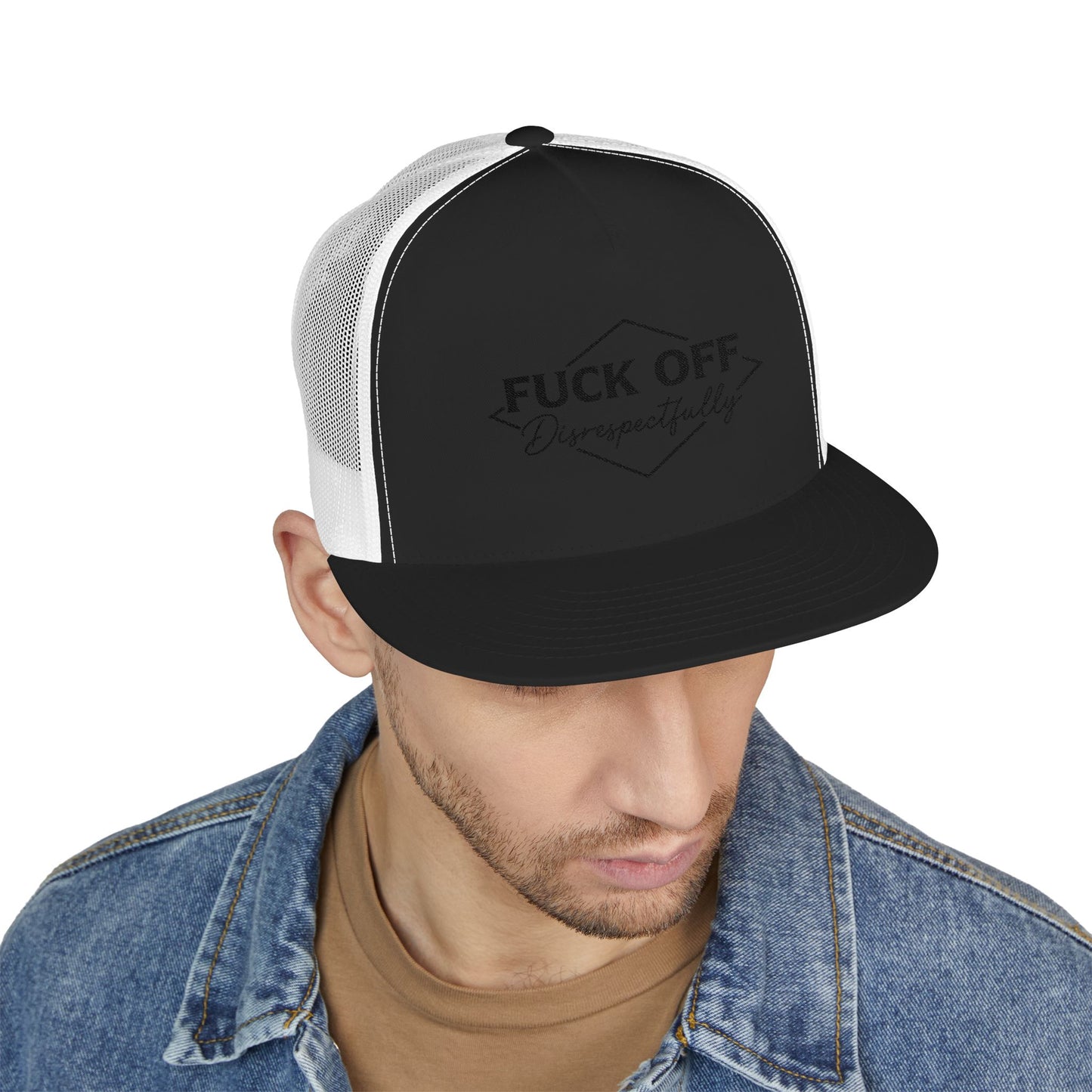 F*CK OFF 5 Panel Trucker Cap (Embroidery)
