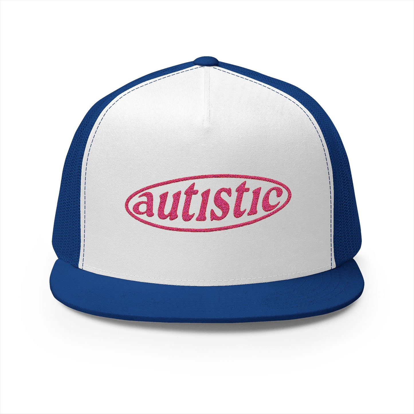 Autistic 5 Panel Trucker Cap (Embroidery)