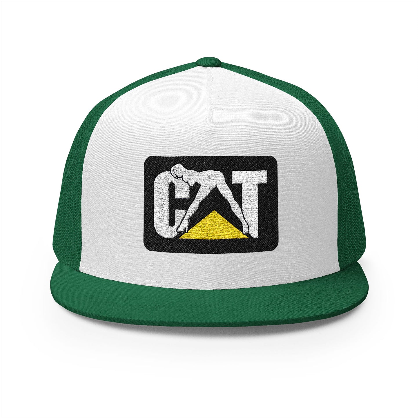 Cat Girl Embroidered 5 Panel Trucker Cap