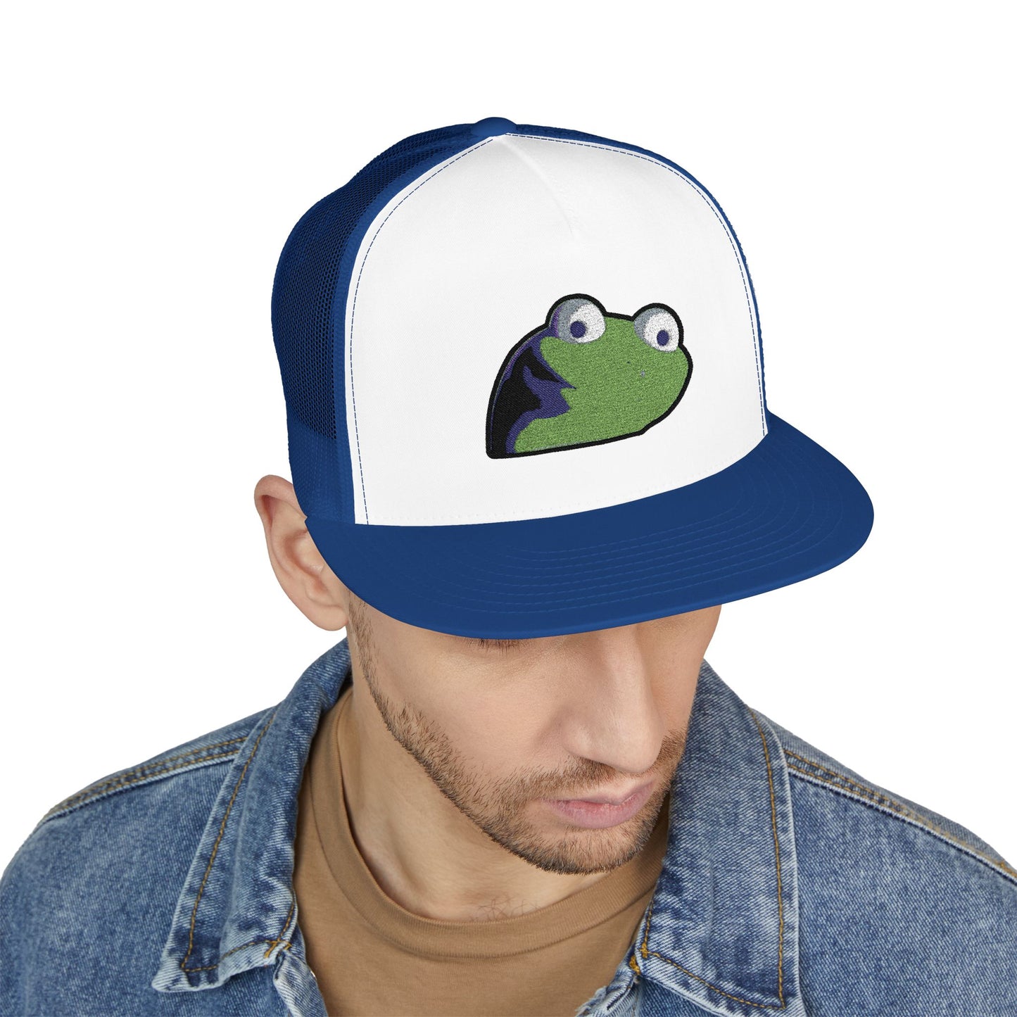 Lizard Meme 5 Panel Trucker Cap (Embroidery)