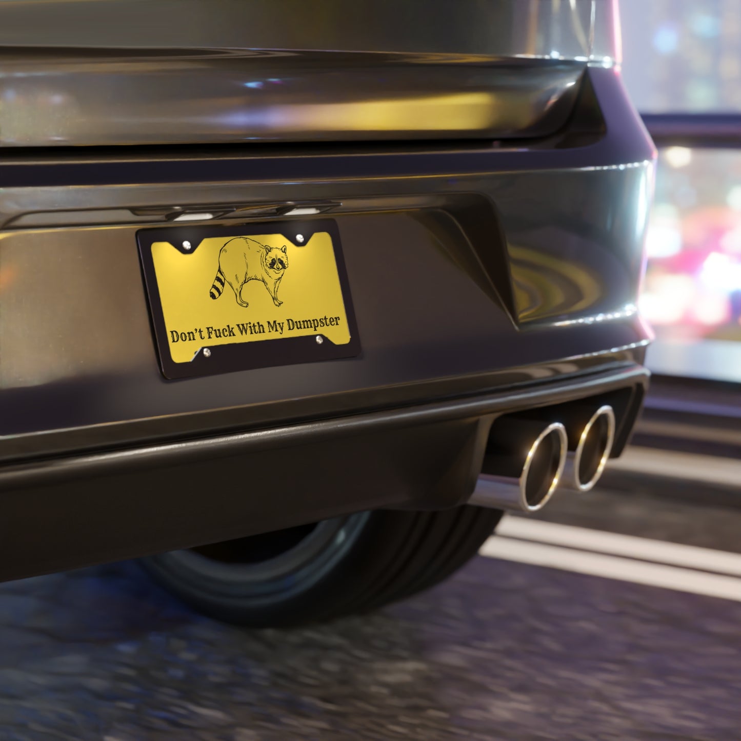 Don't F w/ My Dumpster Gadsden Flag Vanity Plate