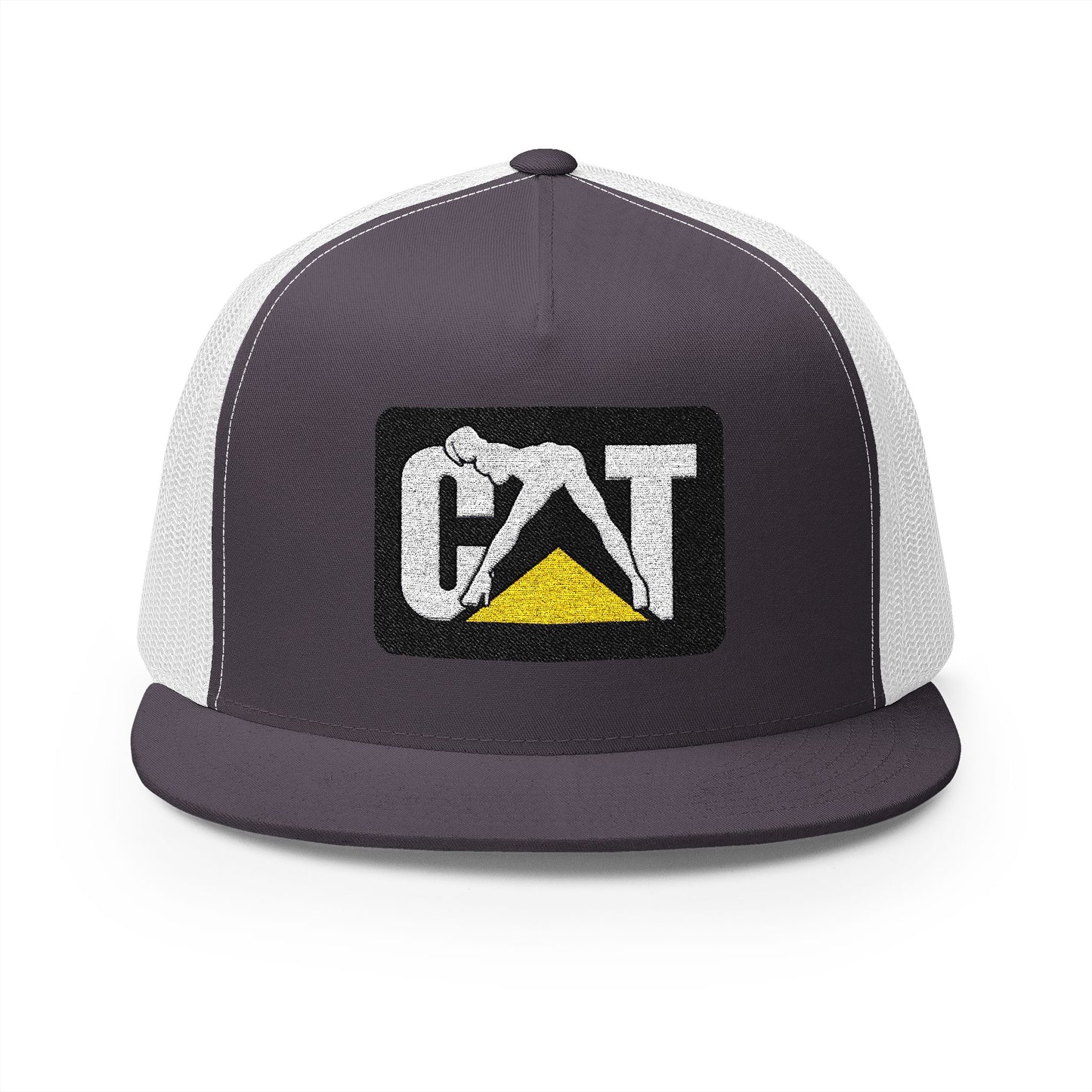 Cat Girl Embroidered 5 Panel Trucker Cap