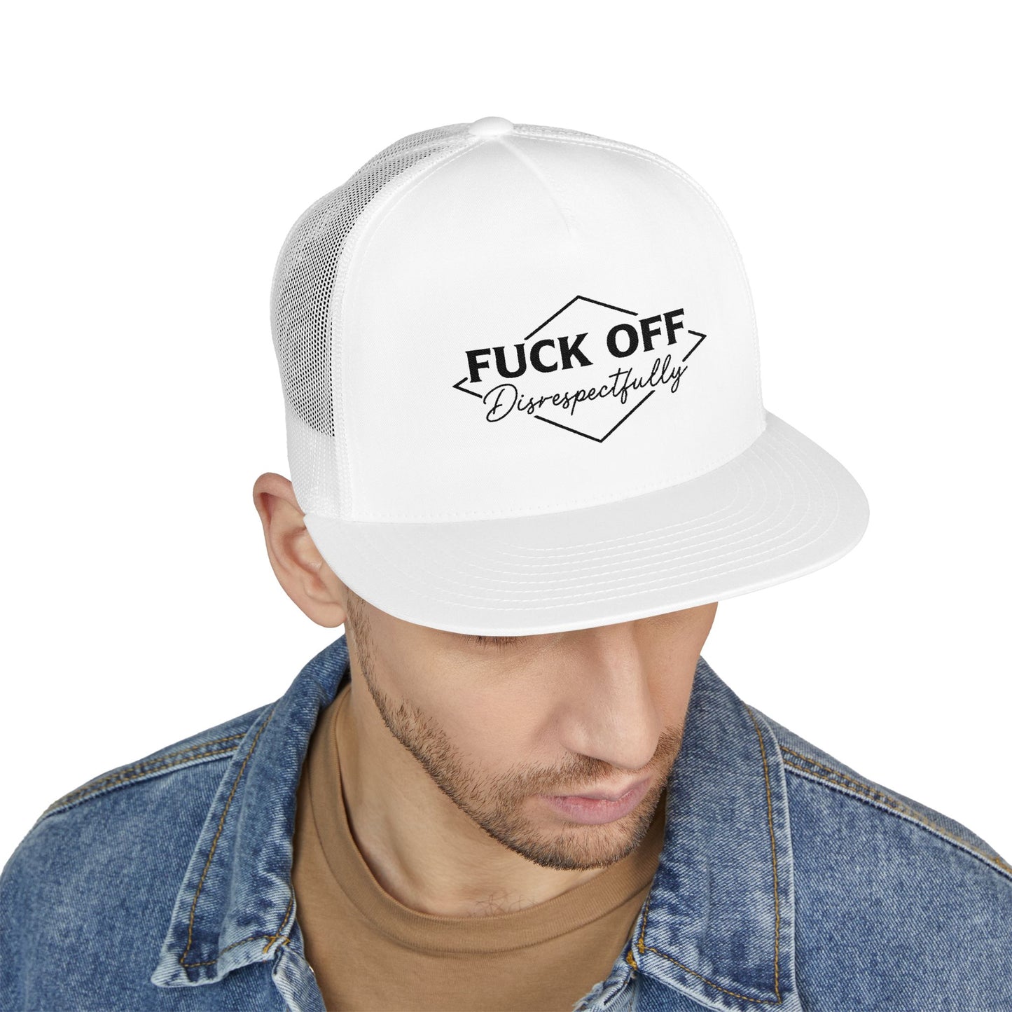 F*CK OFF 5 Panel Trucker Cap (Embroidery)