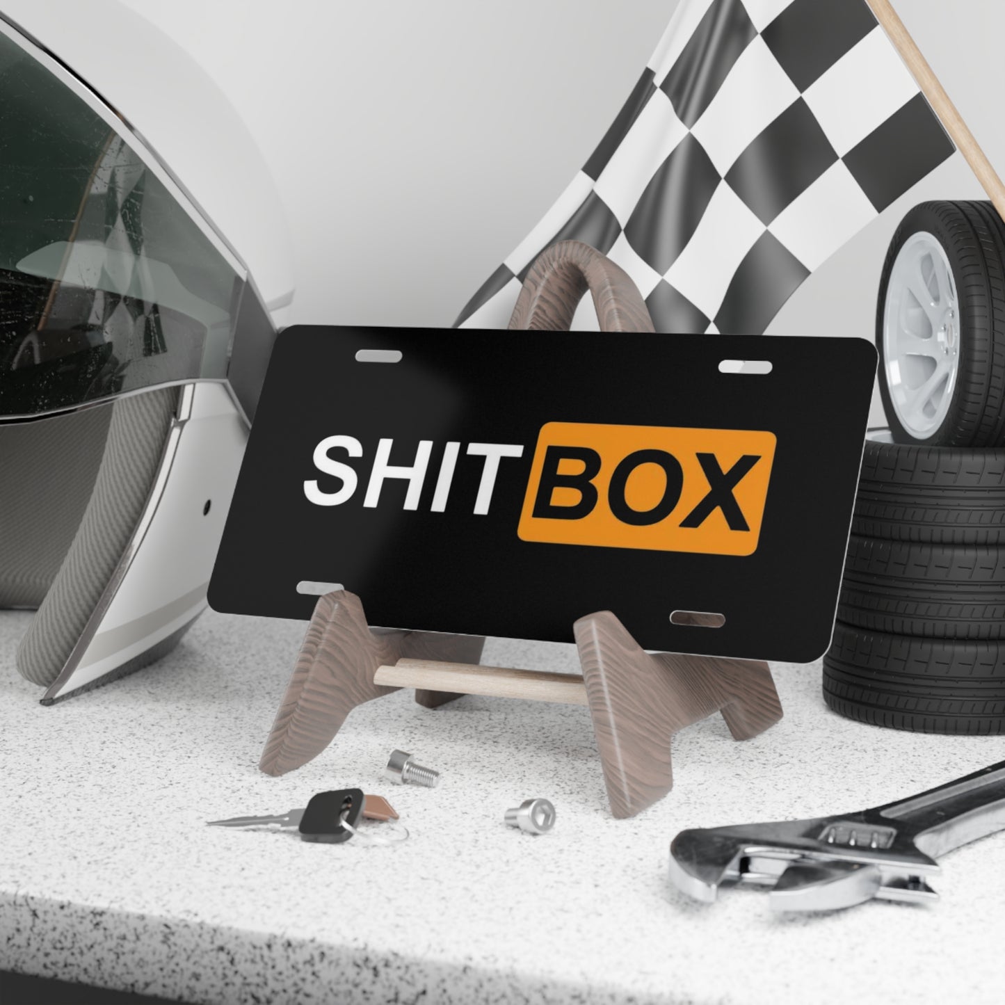 Sh*t Box Vanity Plate