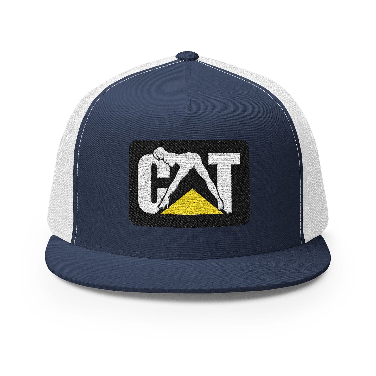 Cat Girl Embroidered 5 Panel Trucker Cap