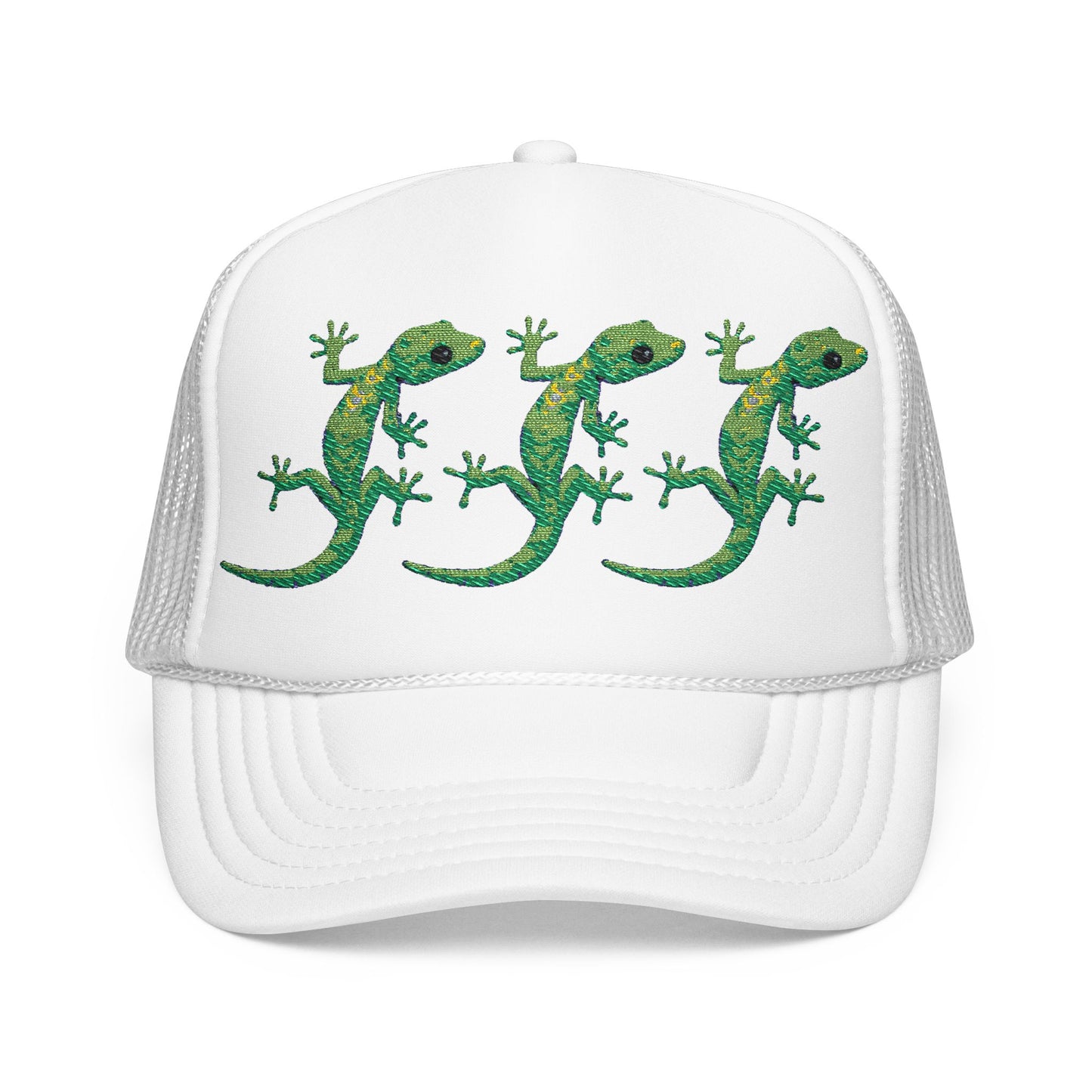 Lizard Lizard Lizard Meme Foam Trucker Hat (Embroidery)