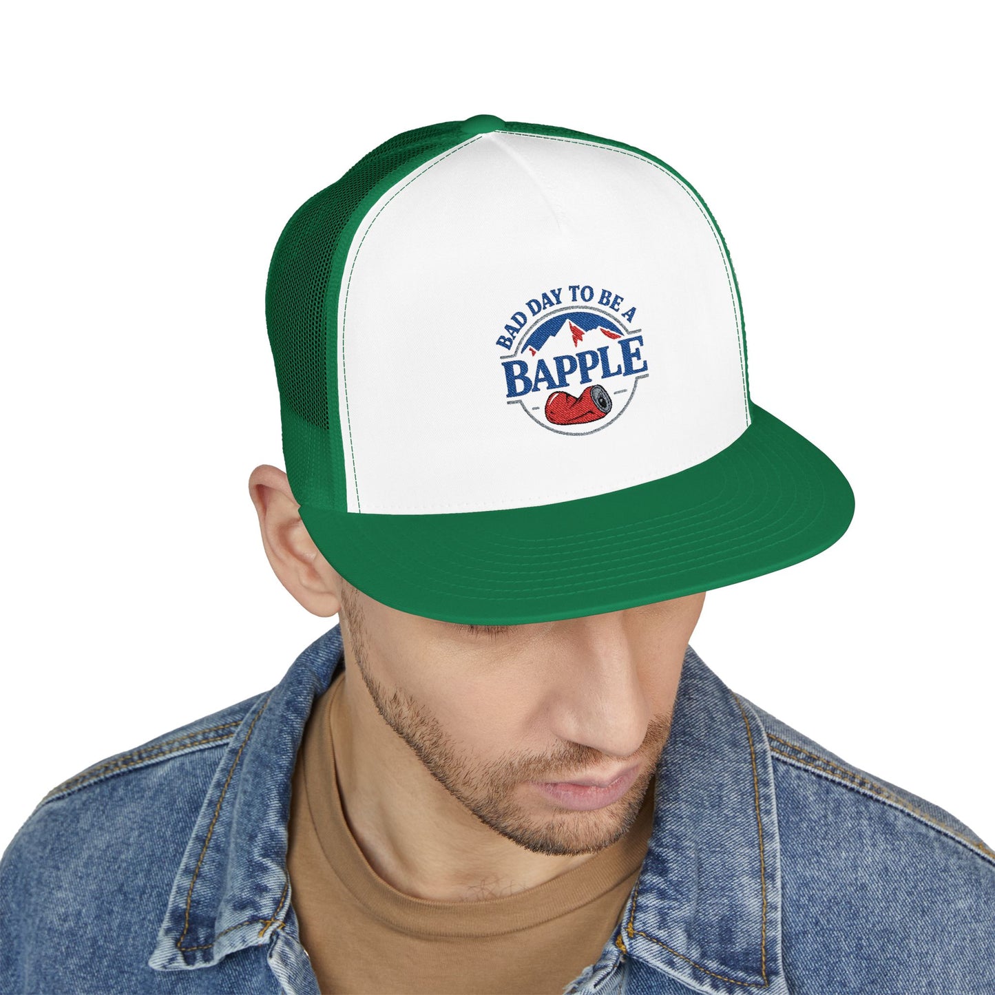Bapple 5 Panel Trucker Cap (Embroidery)