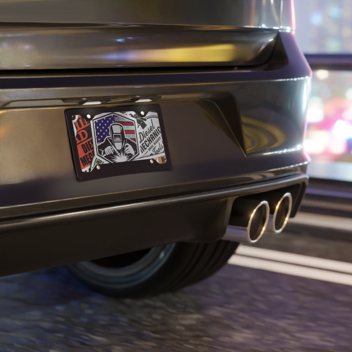 Sticker Bomb Diesel 2 Vanity Plate