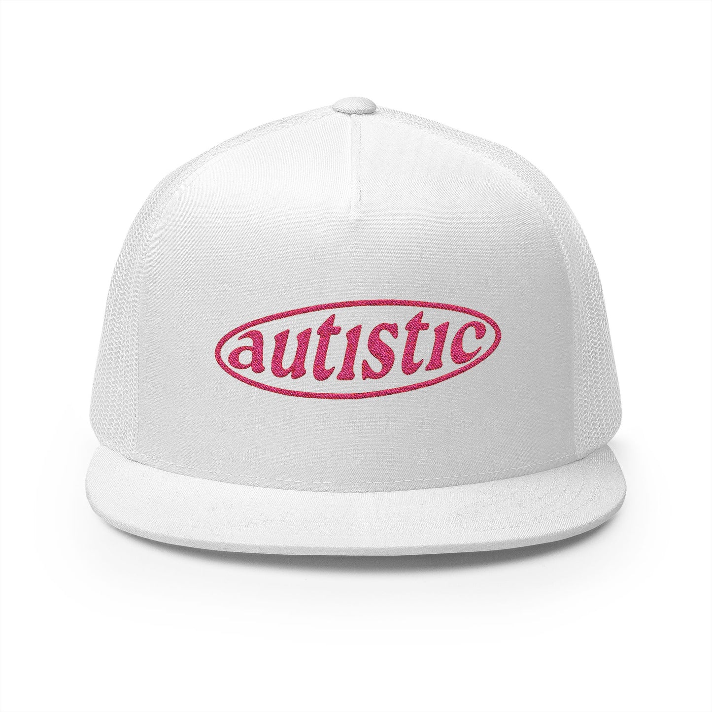 Autistic 5 Panel Trucker Cap (Embroidery)