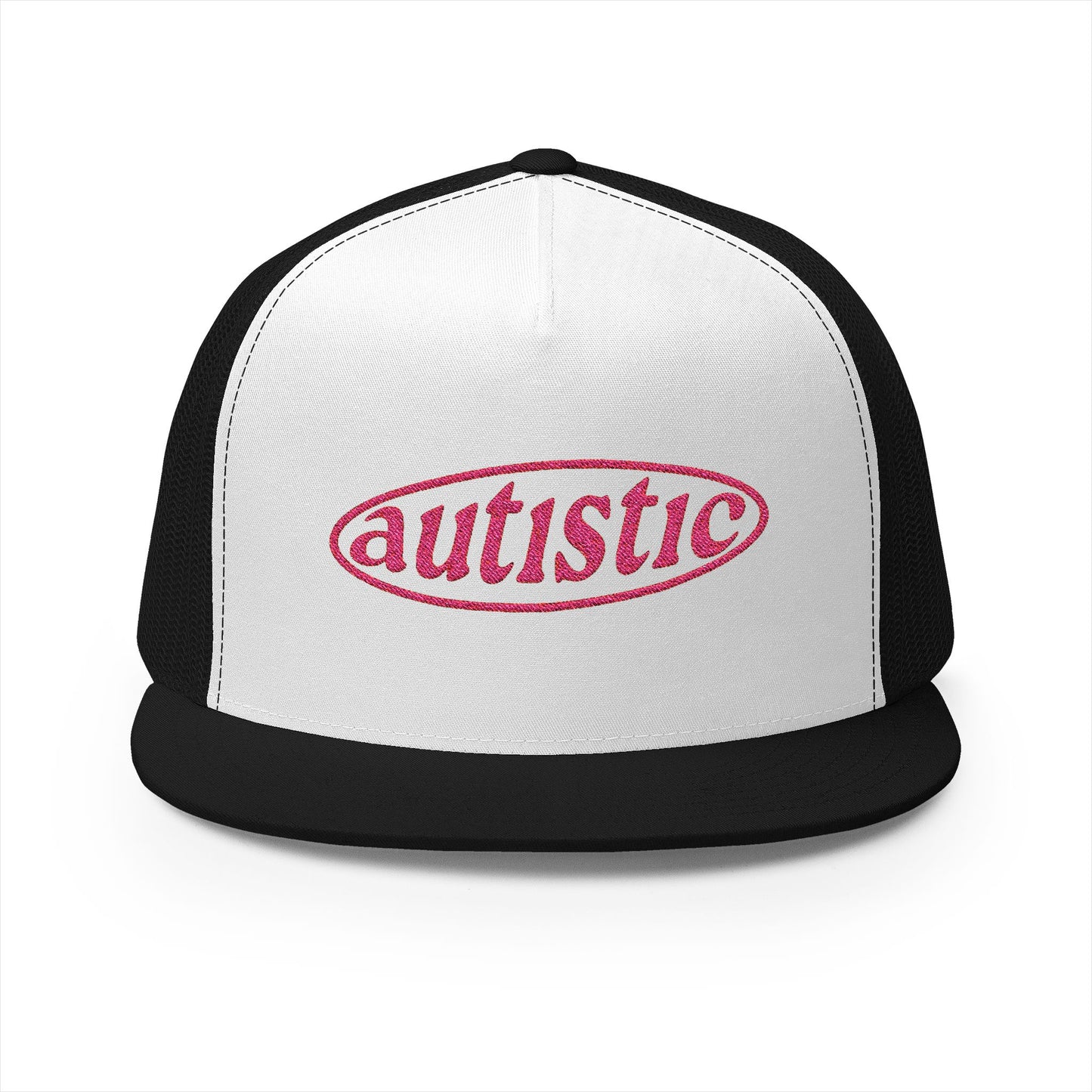 Autistic 5 Panel Trucker Cap (Embroidery)