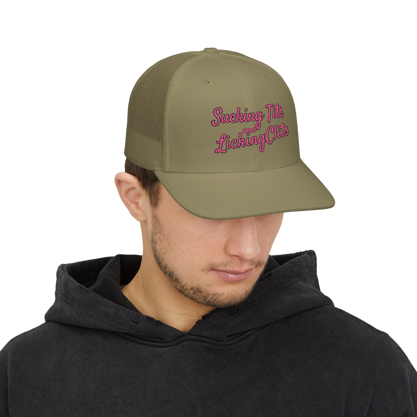 Sucking Ts and Licking Cs (Pink Thread) Richardson 112 Snapback Trucker Cap
