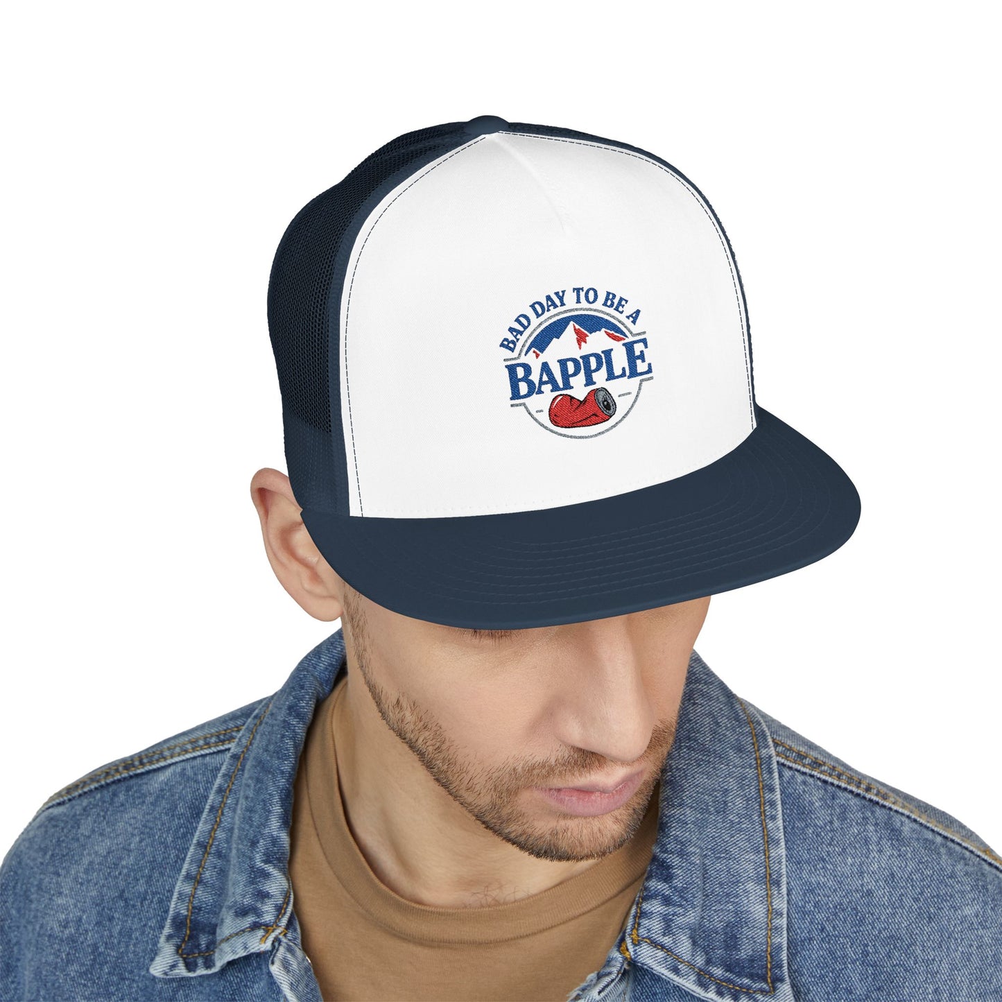 Bapple 5 Panel Trucker Cap (Embroidery)