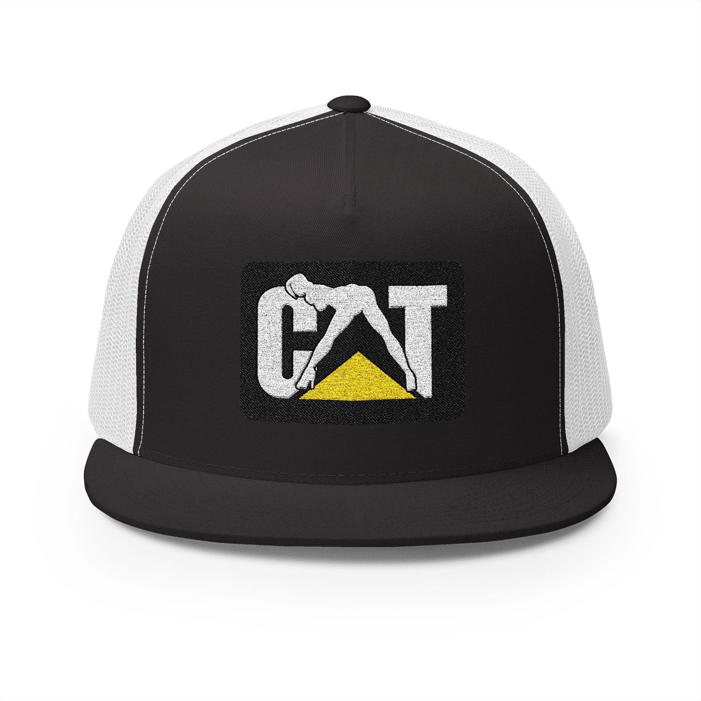 Cat Girl Embroidered 5 Panel Trucker Cap
