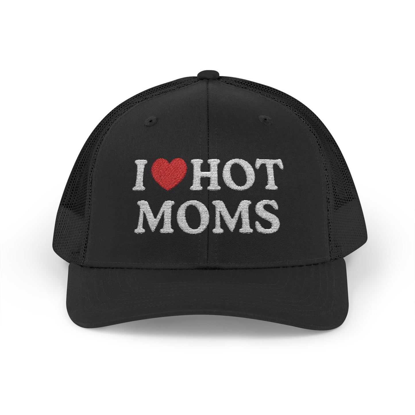I Heart Hot Moms Richardson 112 Snapback Trucker Cap