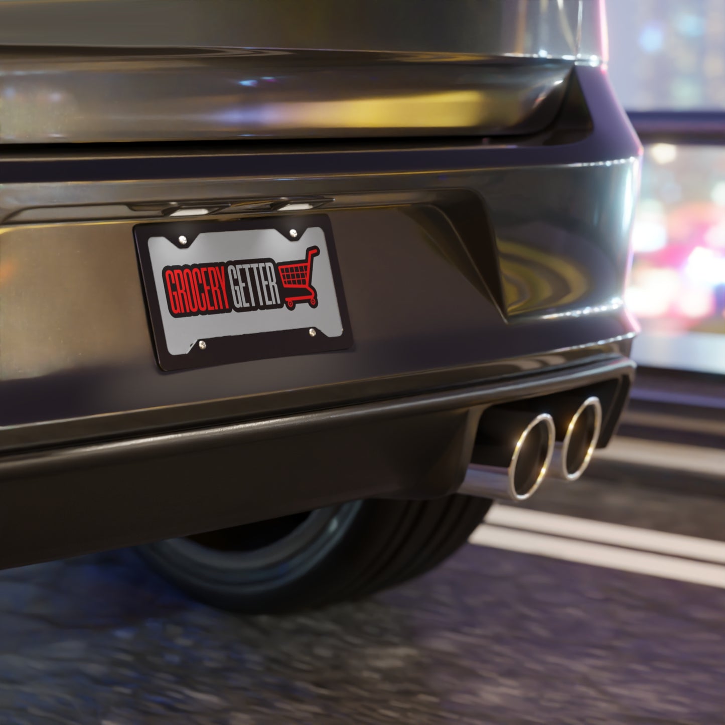 Grocery Getter 2.0 Grey Vanity Plate