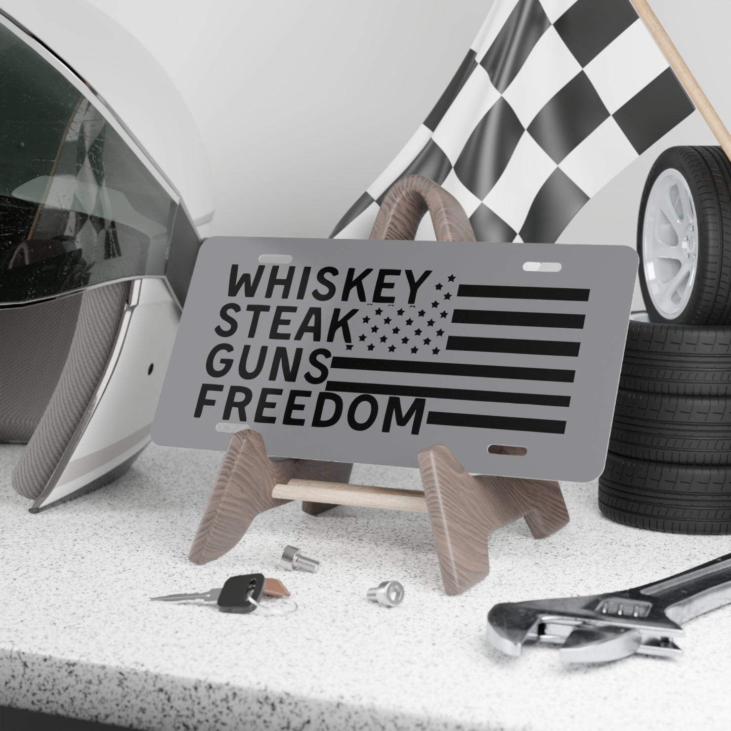 WSGF Grey Vanity Plate