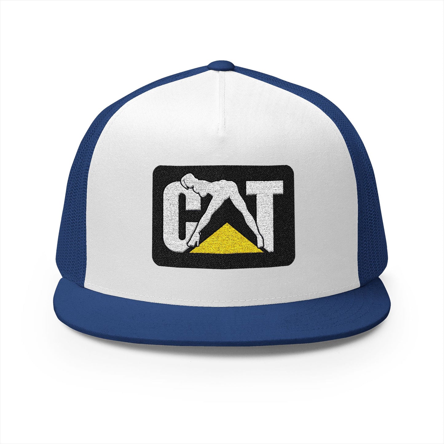 Cat Girl Embroidered 5 Panel Trucker Cap