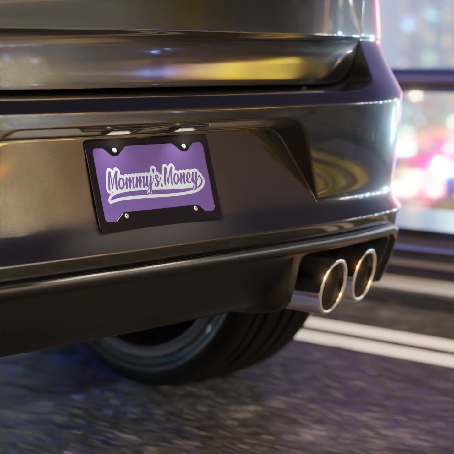 Mommy's Money Purple Vanity Plate