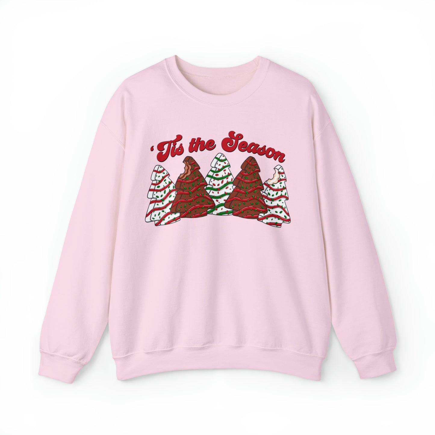 Tis The Season Christmas Tree Cake Sweatshirt Unisex Heavy Blend™ Crewneck Sweatshirt