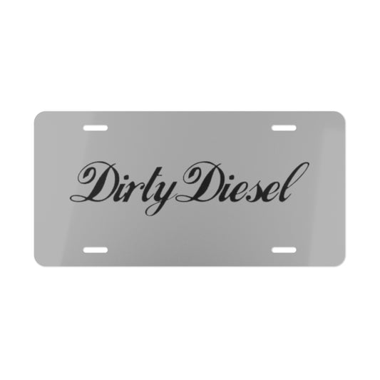 Dirty Diesel Grey Vanity Plate