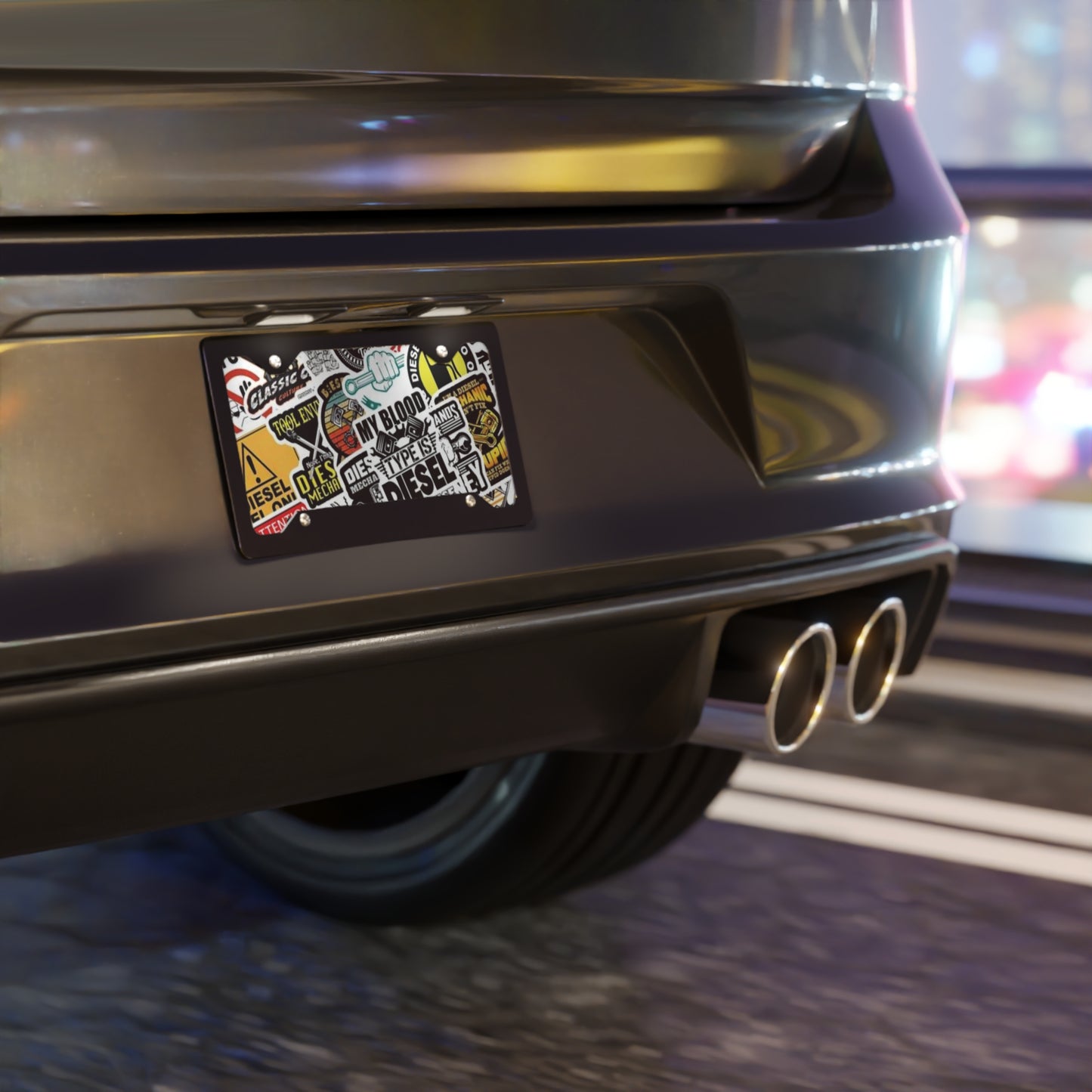 Sticker Bomb Diesel 3 Vanity Plate