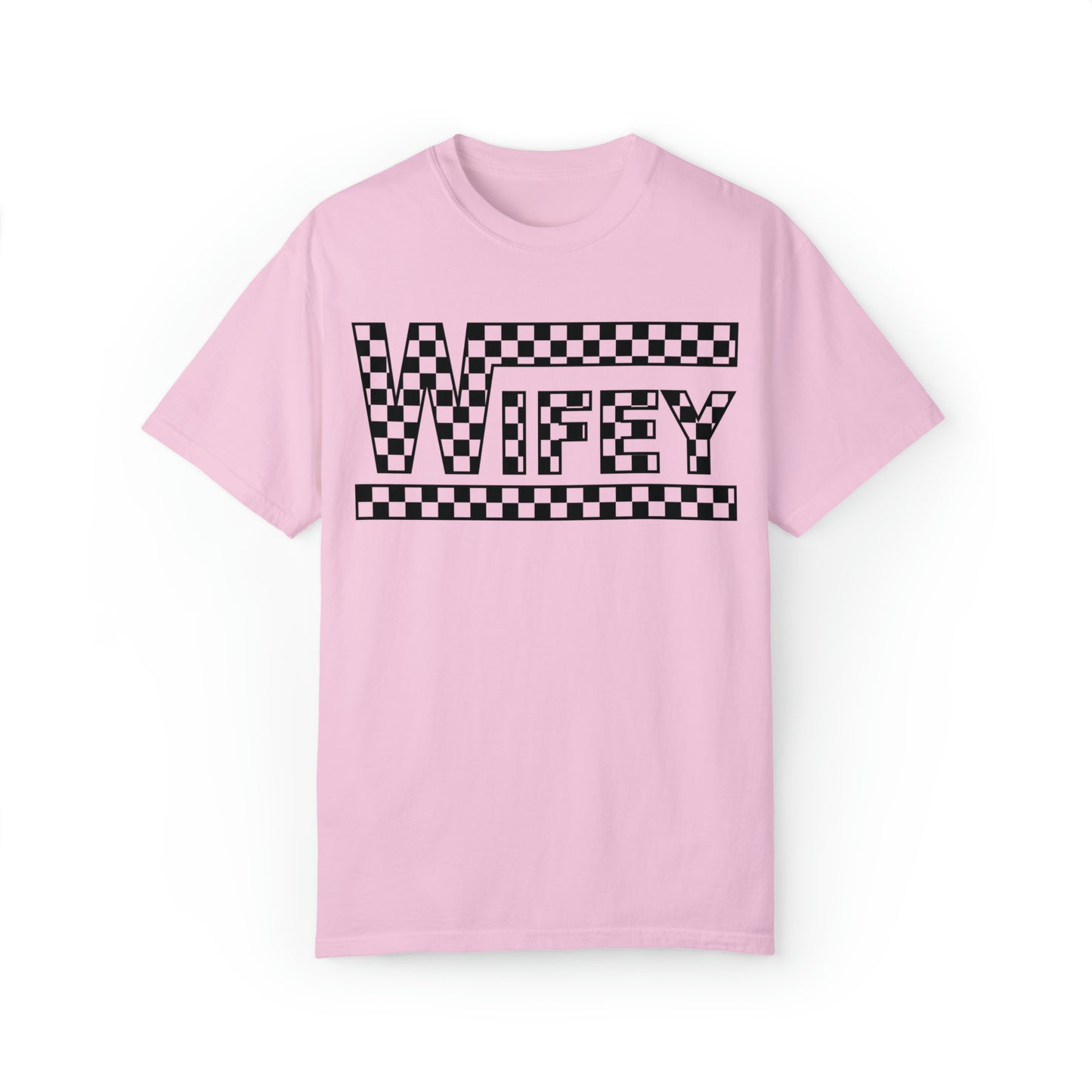 Checkered Wifey Comfort Colors Unisex Garment-Dyed T-shirt