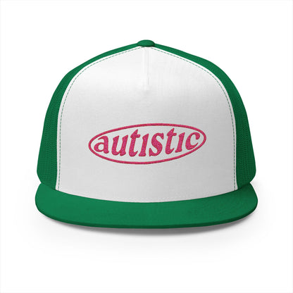 Autistic 5 Panel Trucker Cap (Embroidery)