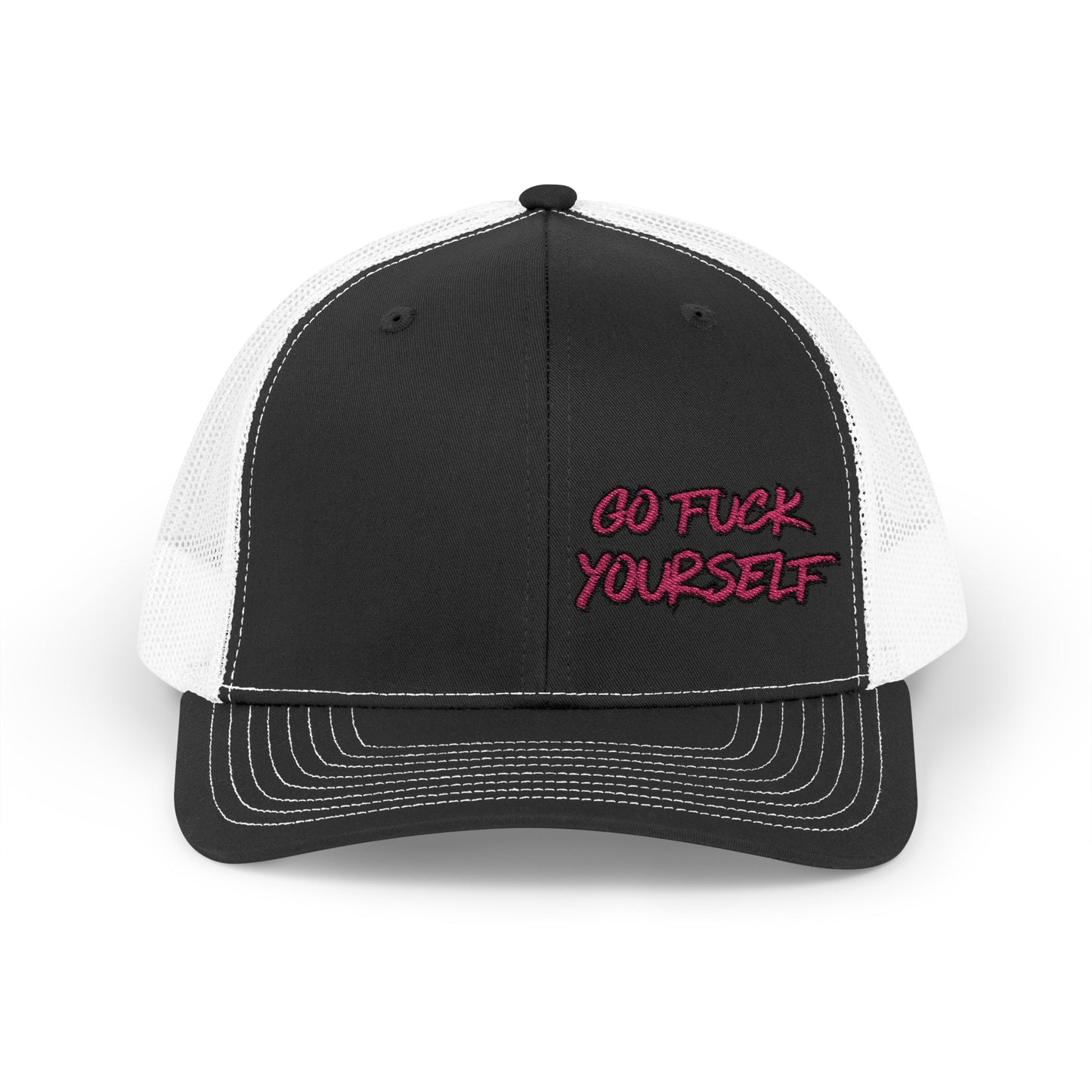 Go F Yourself (PINK) Richardson 112 Snapback Trucker Cap