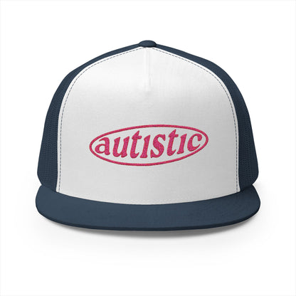 Autistic 5 Panel Trucker Cap (Embroidery)