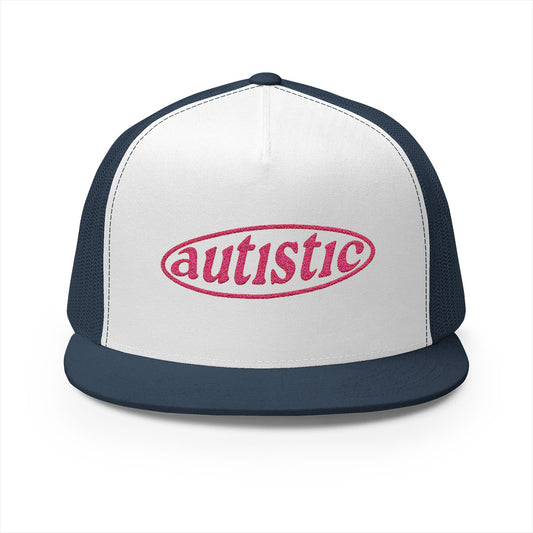 Autistic 5 Panel Trucker Cap (Embroidery)