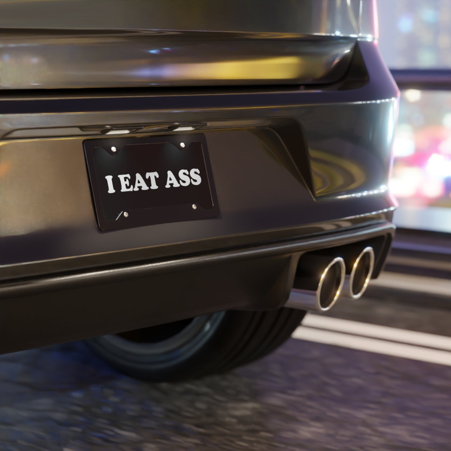I Eat A** Blk Vanity Plate
