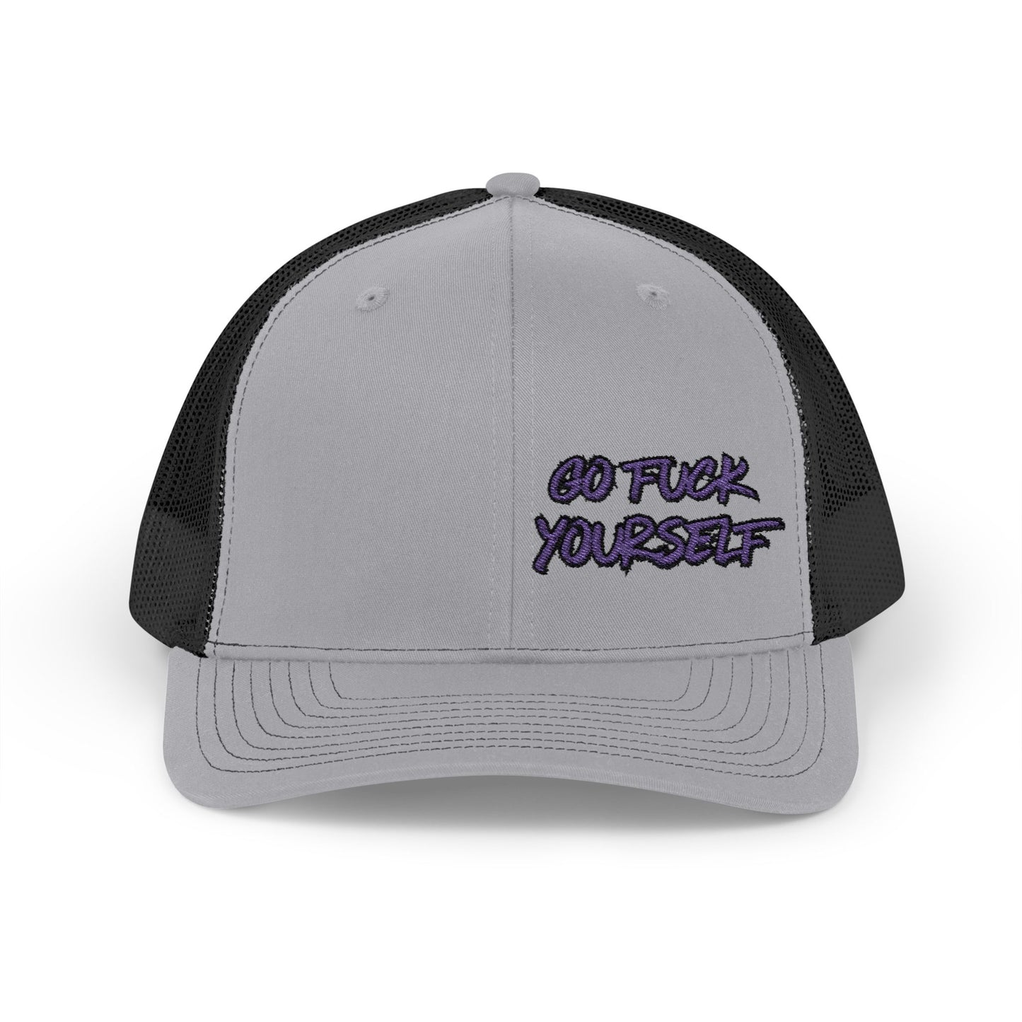 Go F Yourself (PURPLE) Richardson 112 Snapback Trucker Cap