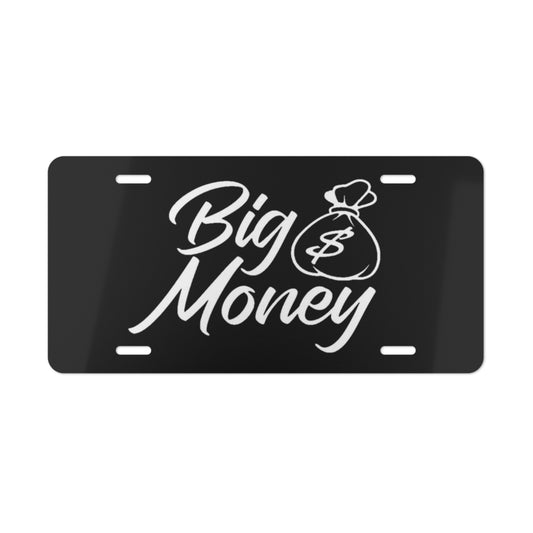 Big Money Black Vanity Plate