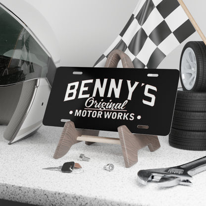 Benny's Original Black Vanity Plate