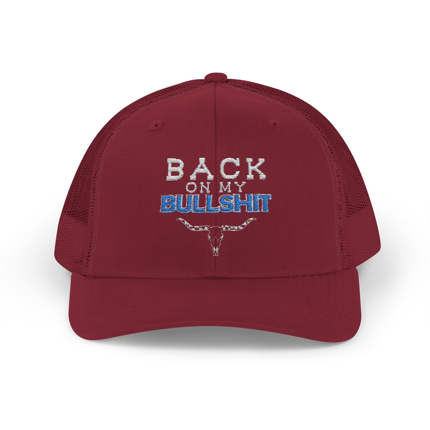 Back On My Bullshit Snapback Trucker Cap
