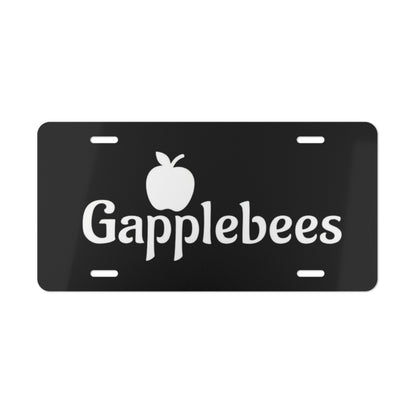 Gapplebees Blk Vanity Plate