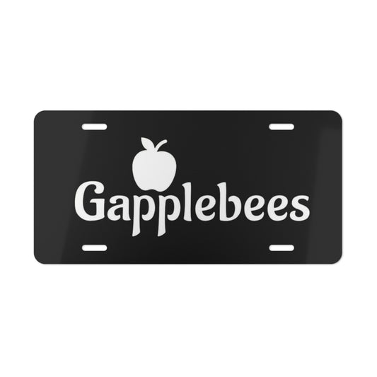 Gapplebees Blk Vanity Plate