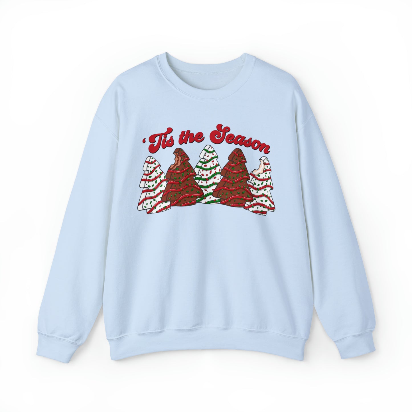 Tis The Season Christmas Tree Cake Sweatshirt Unisex Heavy Blend™ Crewneck Sweatshirt