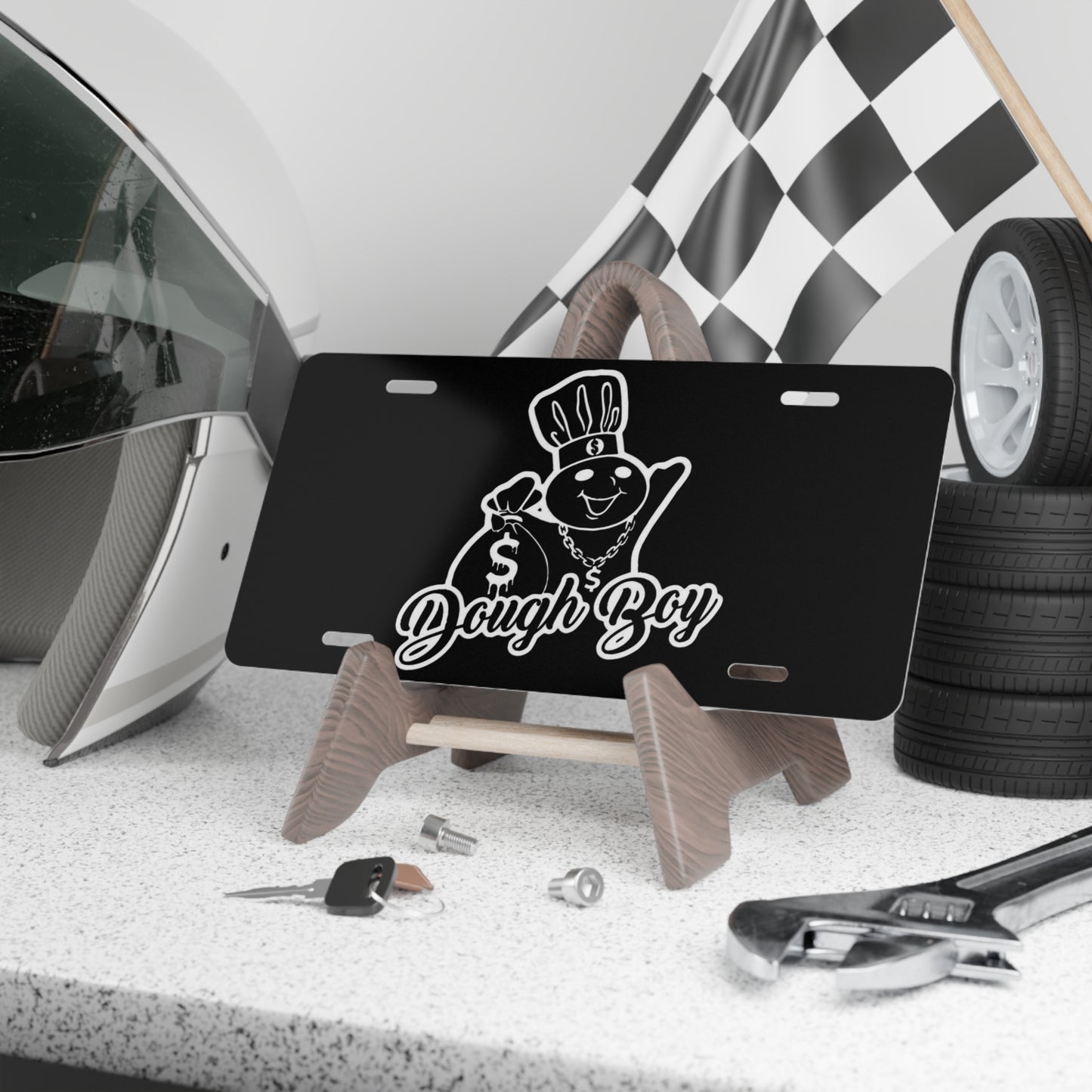 Dough Boy Black Vanity Plate