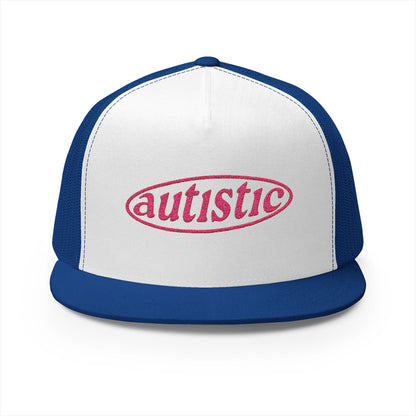 Autistic 5 Panel Trucker Cap (Embroidery)