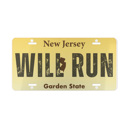 Will Run NJ Vanity Plate