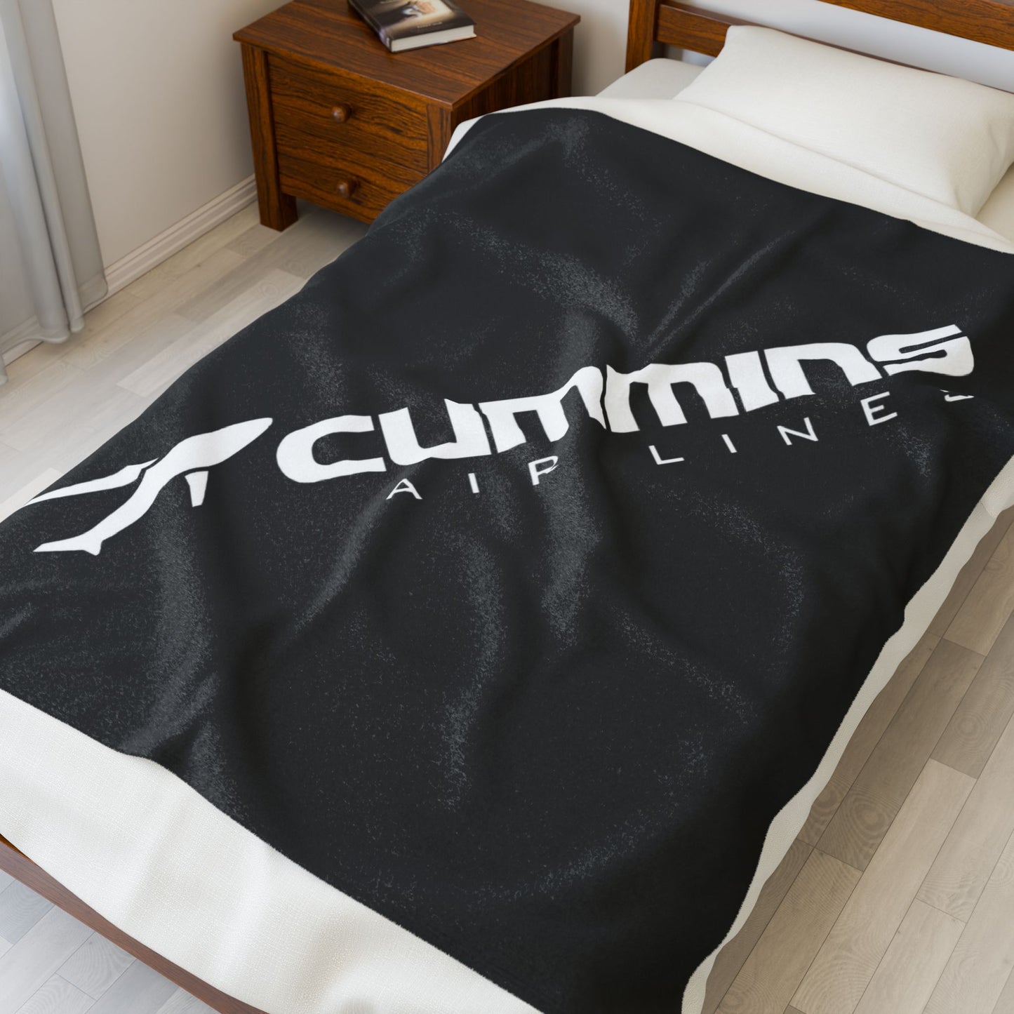 Cummins Airlines Velveteen Plush Truck Blanket