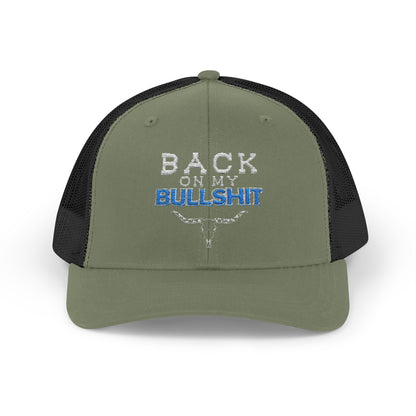 Back On My Bullshit Snapback Trucker Cap