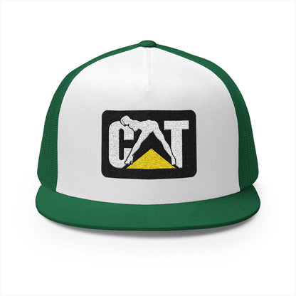 Cat Girl Embroidered 5 Panel Trucker Cap