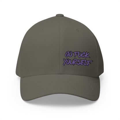 Go F Yourself (PURPLE) Embroidered FlexFit Hat