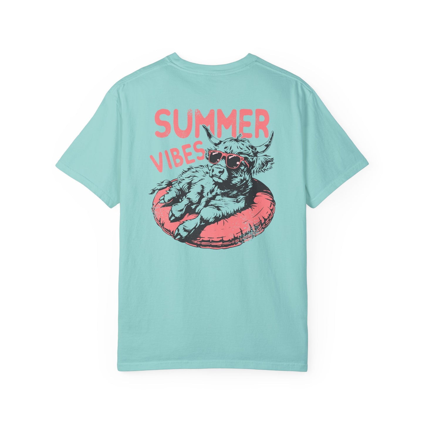 Summer Vibes Highland Cow Comfort Colors Unisex T-shirt