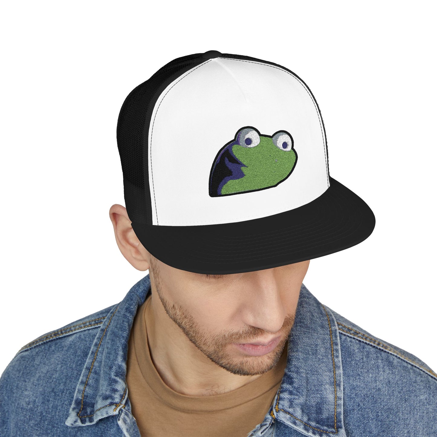 Lizard Meme 5 Panel Trucker Cap (Embroidery)